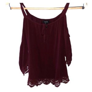 Off the shoulder with straps